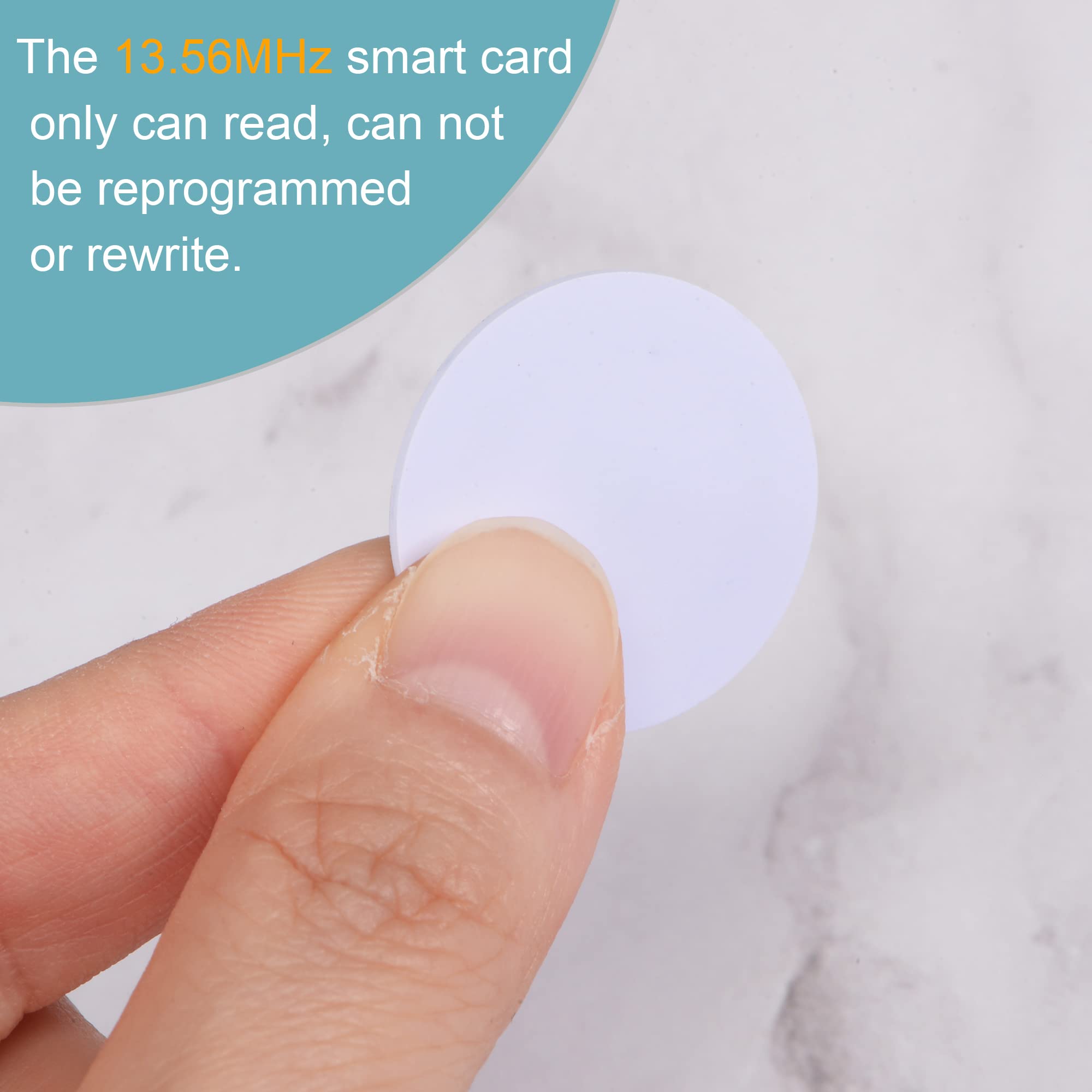 sourcing map Office pastille RFID 13,56MHz blanche lot 10 25mm