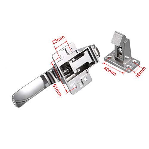 sourcingmap Loquet Poignée Porte Congélateur Zinc Réglable