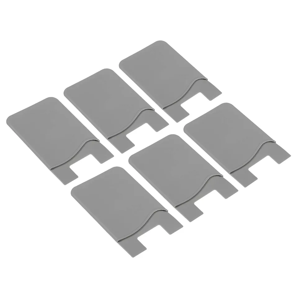 Sourcingmap Electronics porte-carte silicone gris x6