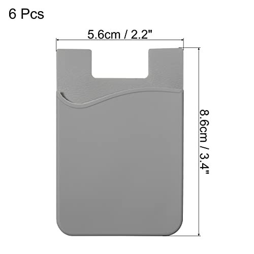 Sourcingmap Electronics porte-carte silicone gris x6