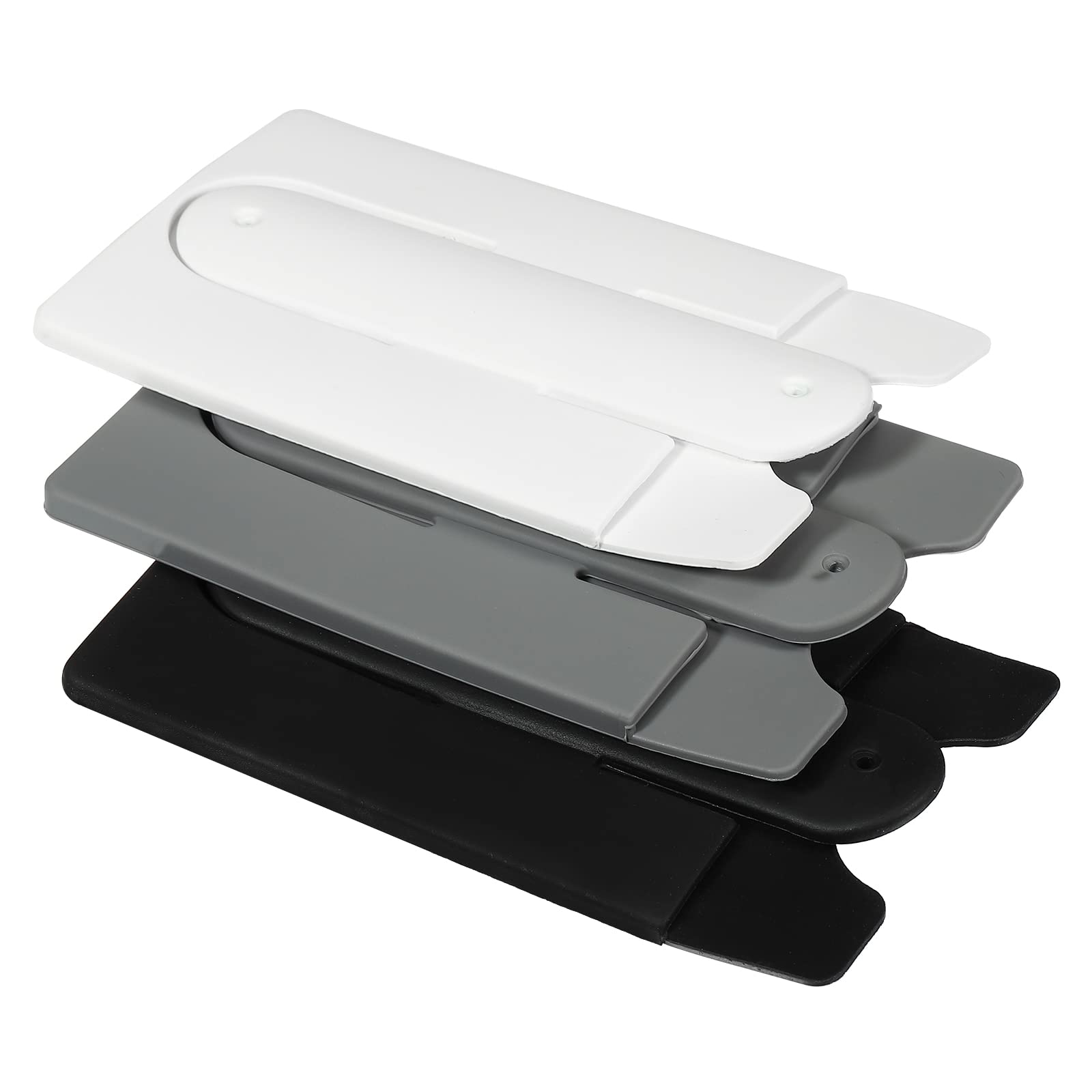 Sourcing Map Porte-Carte Téléphone Silicone 3 Pièces Noir/Blanc/Gris