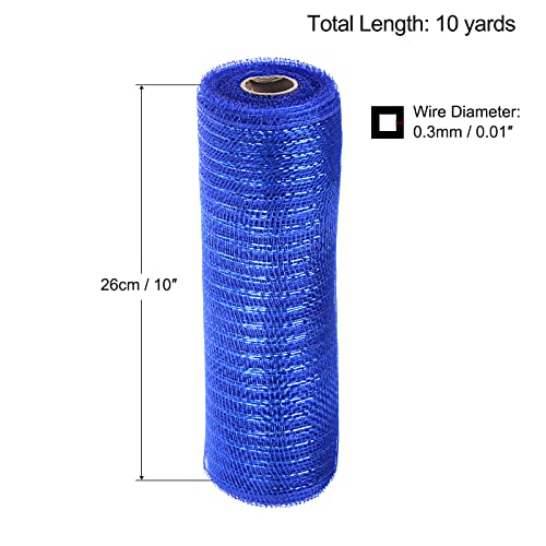 sourcing map Home & Garden maille 10 pouces x 10 yards bleu 1 rouleau