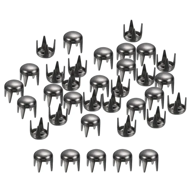 sourcing map Home & Garden clous ronds métal 4mm noir lot 200 laiton