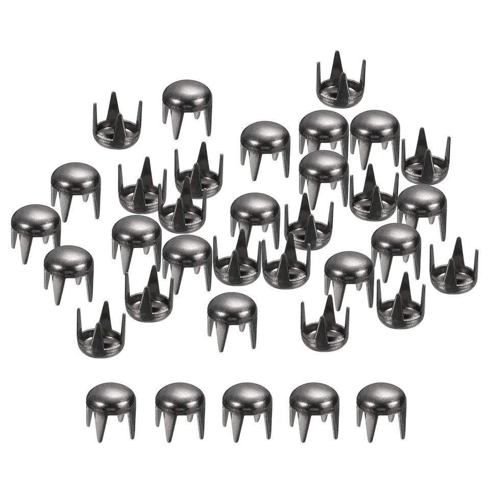 sourcing map Home & Garden clous ronds métal 4mm noir lot 200 laiton