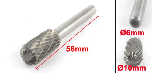 sourcingmap Fraise Rotative 10x20mm Carbure de Tungstène Queue 6mm