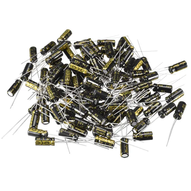 sourcingmap 1uF 50V condensateur électrolytique 100 pcs 5x11mm