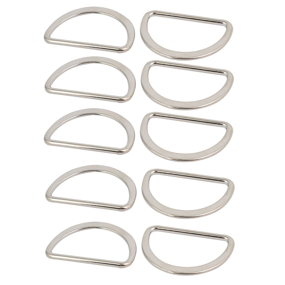Sourcingmap Home & Garden anneau en D 40mm argent lot de 10
