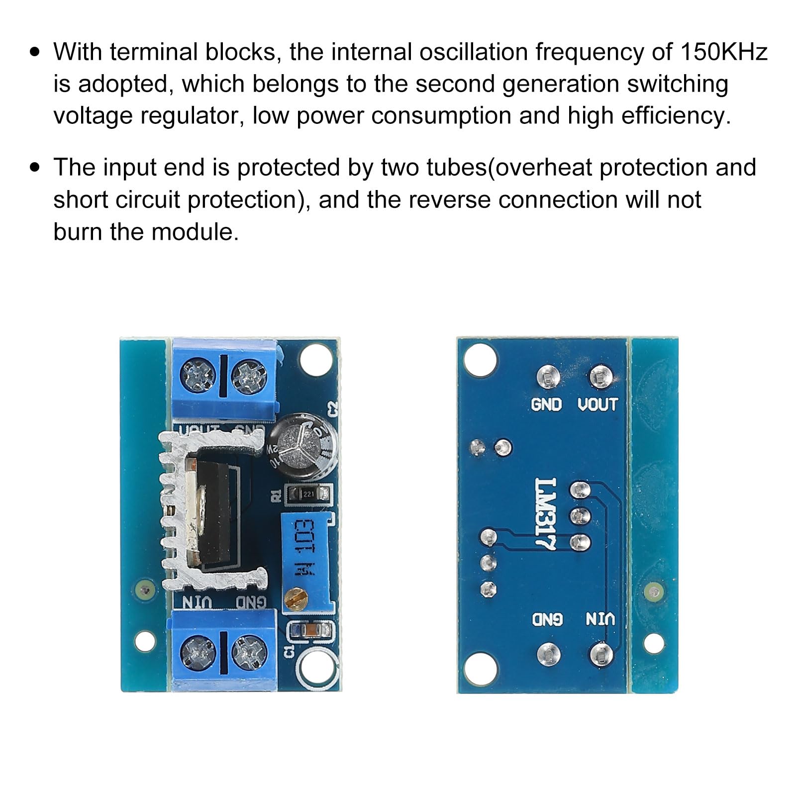 sourcing map LM317 convertisseur buck 2,2A bleu lot 3