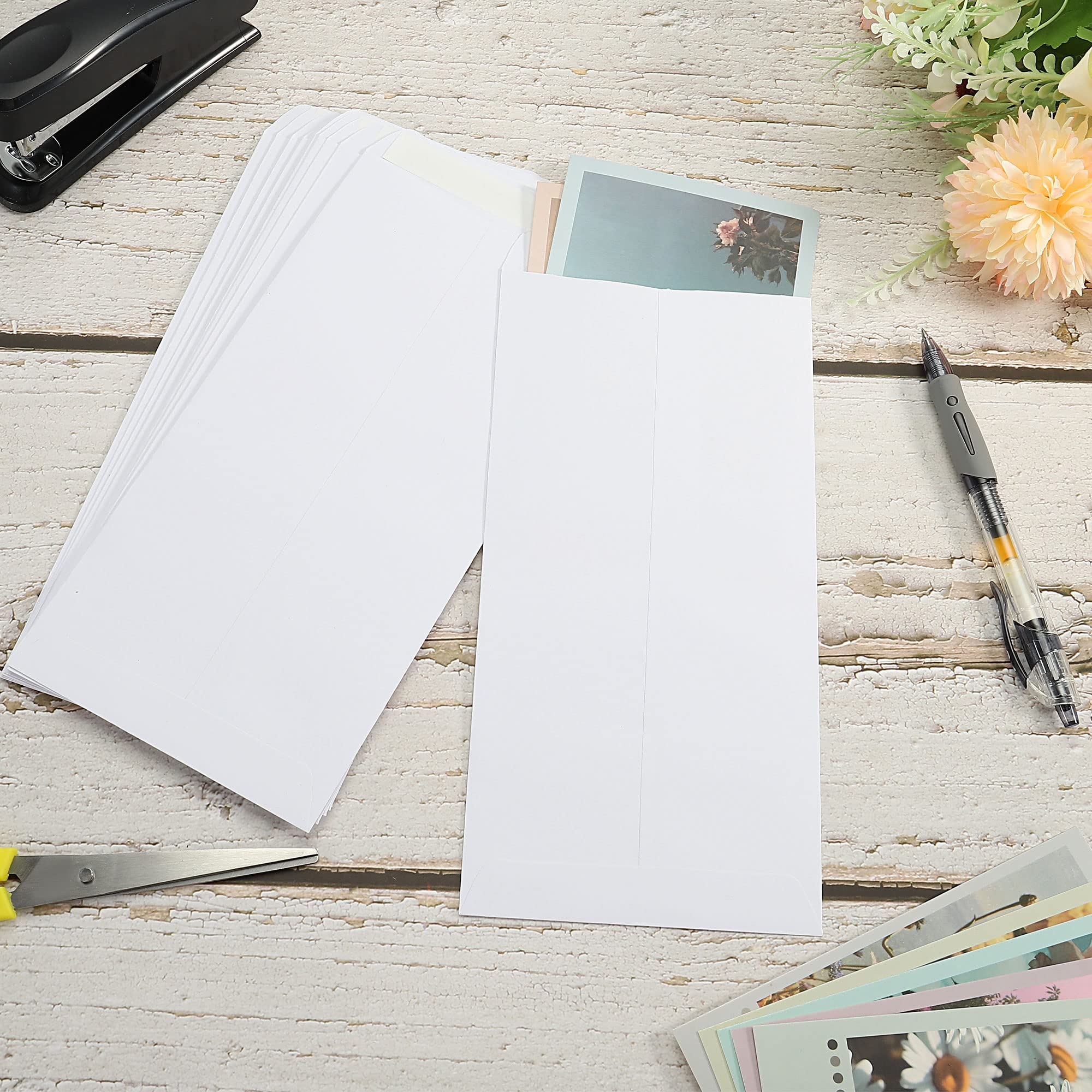 sourcing map #5 enveloppes blanches 50 pièces autoadhésives 22x11 cm
