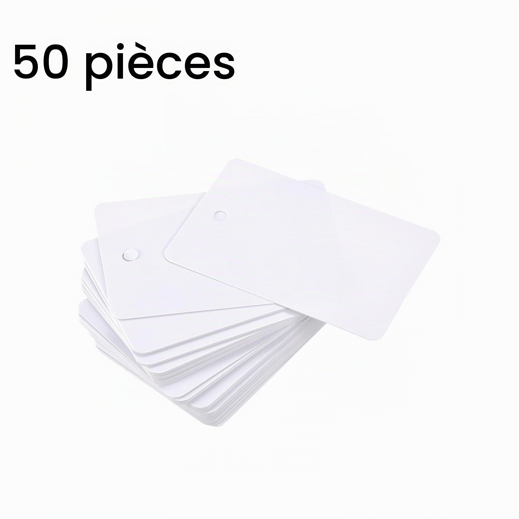 Sourcingmap étiquette plastique blanche 40x60mm lot 50 PVC
