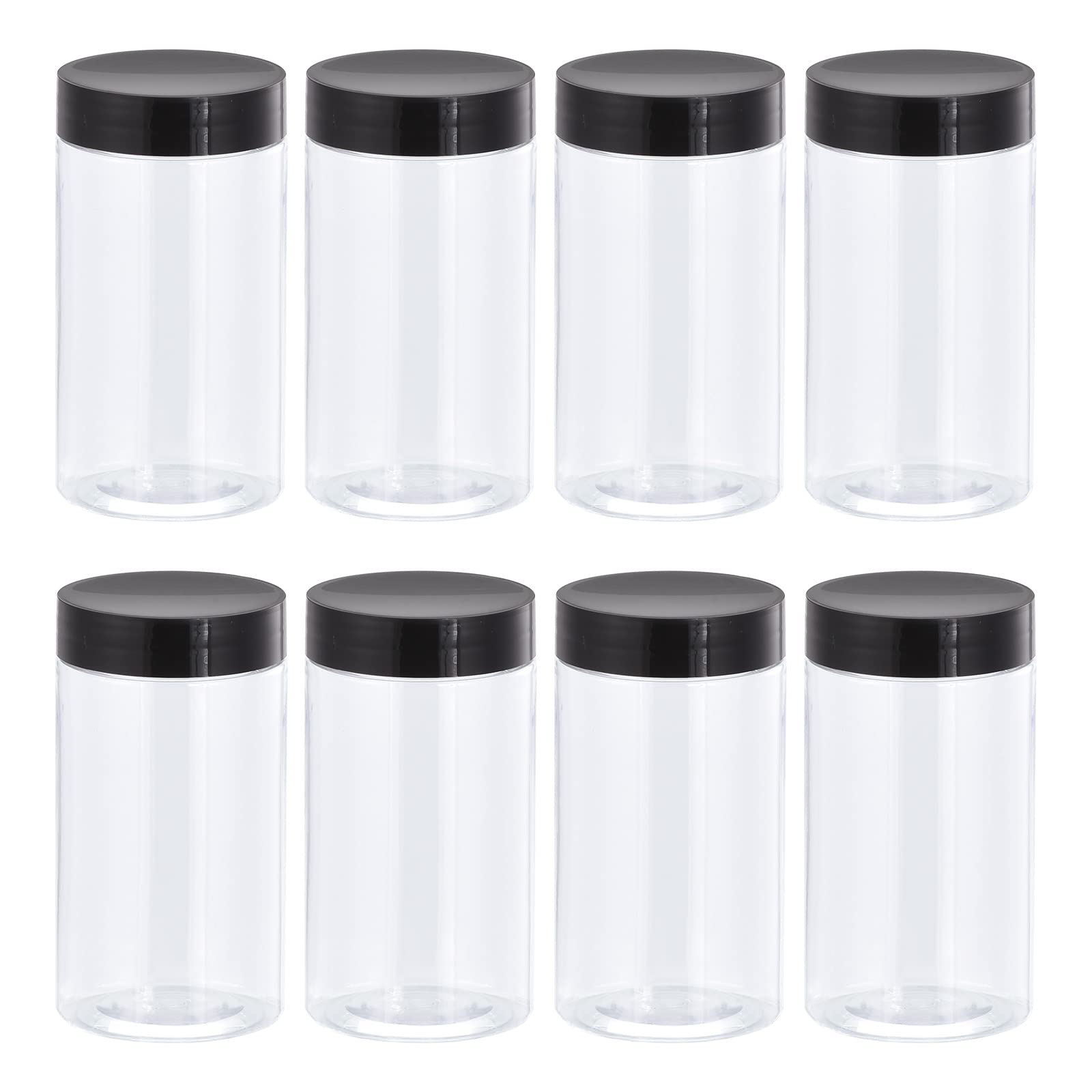 SOURCINGMAP pots ronds plastique 250ml lot 12 hermétiques