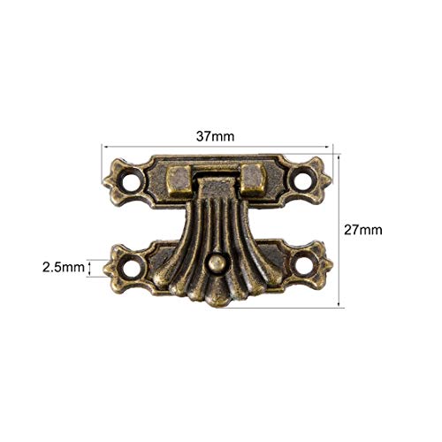 Sourcing Map Home & Garden Loquet Coffre Bronze 37x27mm Lot 5 Vintage