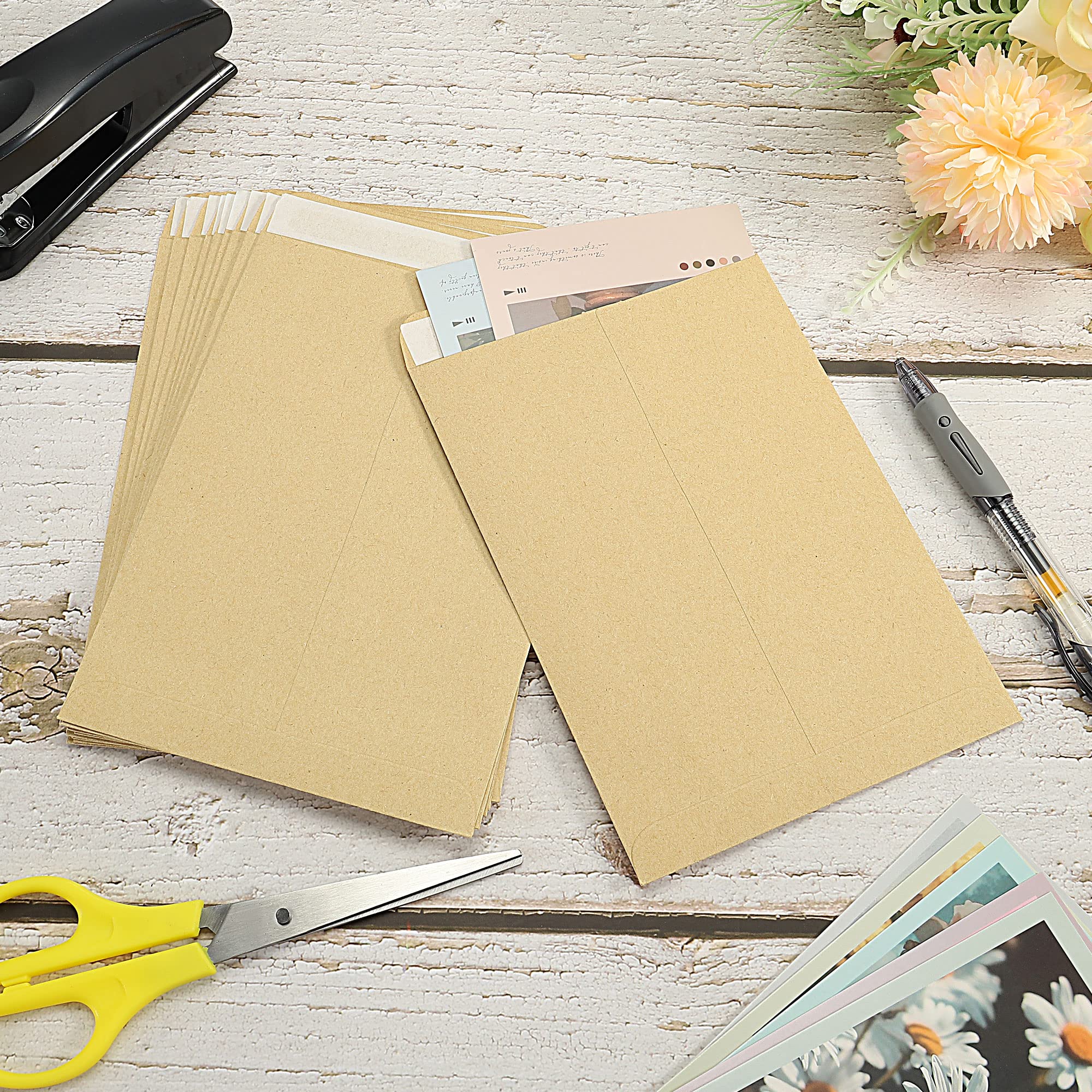 sourcing map #3 enveloppes jaunes 25 pièces autoadhésives 17,6x12,5 cm