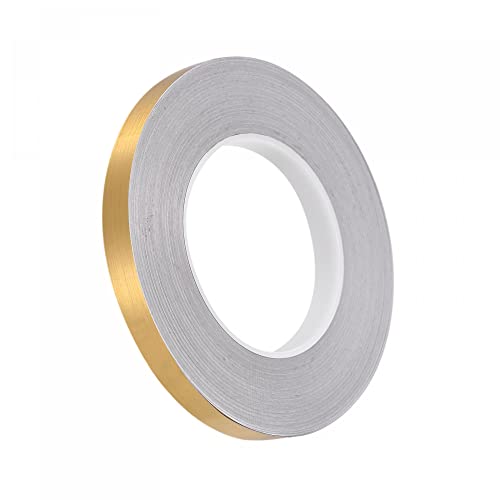 sourcing map Ruban Adhésif Carrelage Doré 12mm x 50m