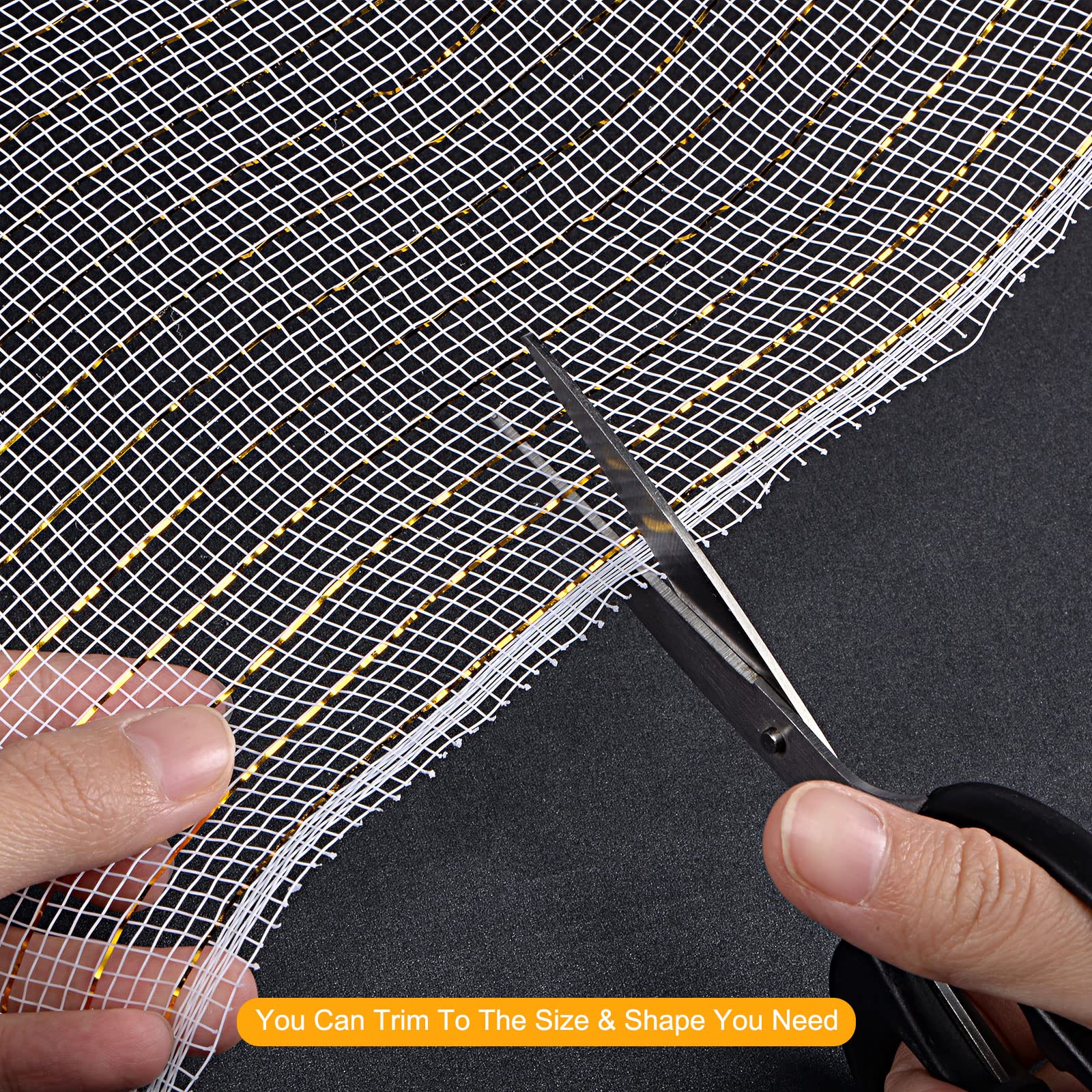 sourcing map Home & Garden maille 10 pouces x 10 yards blanc or 1 rouleau