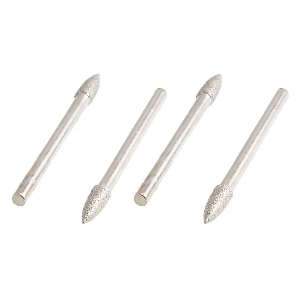 Sourcingmap Pointe Conique 4x4mm Fraise Diamant 4 pcs Tige 3mm