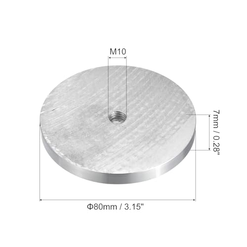 SOURCINGMAP Industrial Disque Aluminium Rond 80mm M10 Table Verre