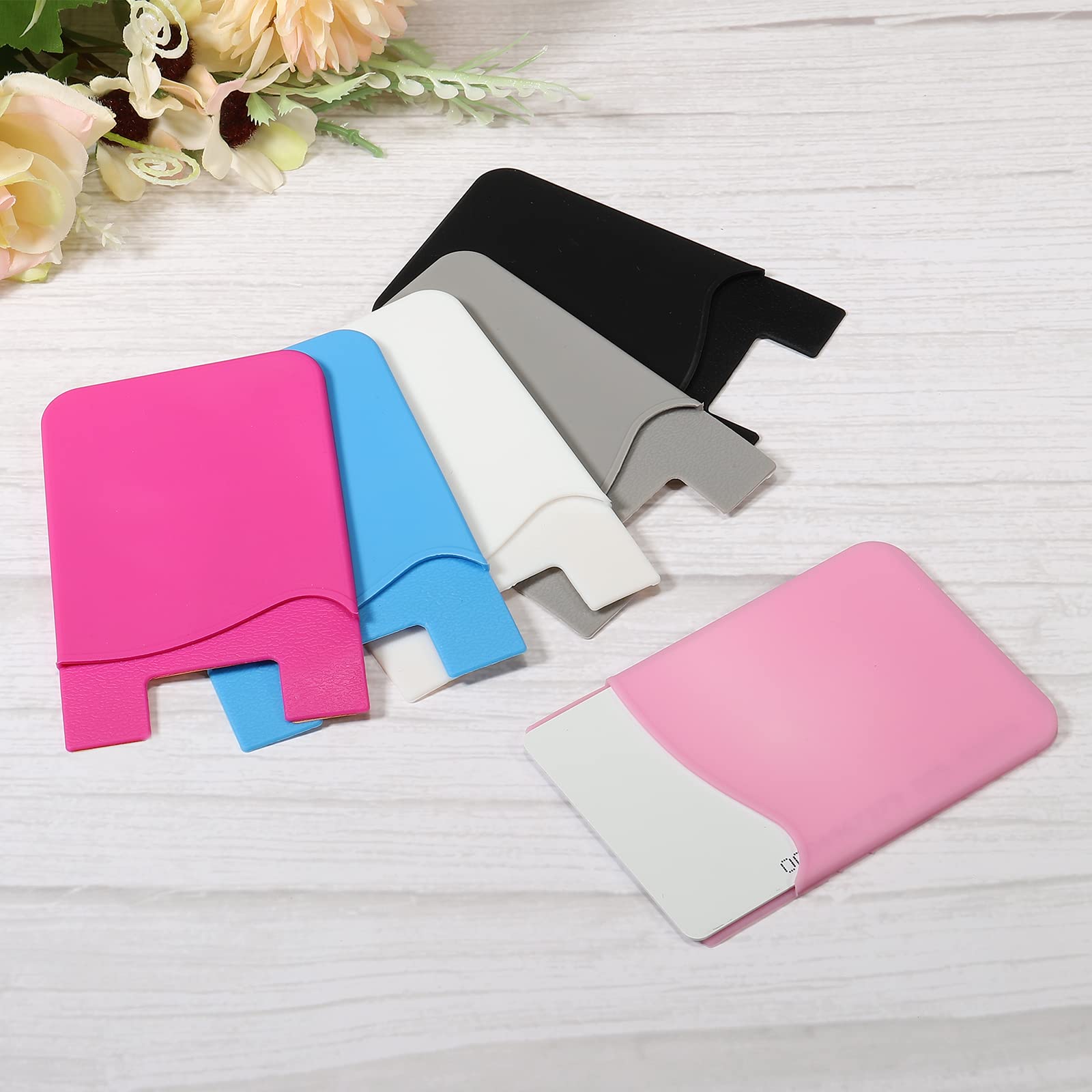 sourcing map porte-carte téléphone silicone lot 6 couleurs