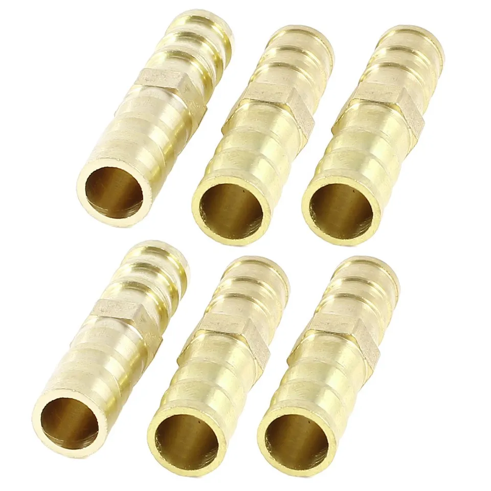 Sourcingmap Raccord Cannelé Laiton 10mm Lot 6 Droit