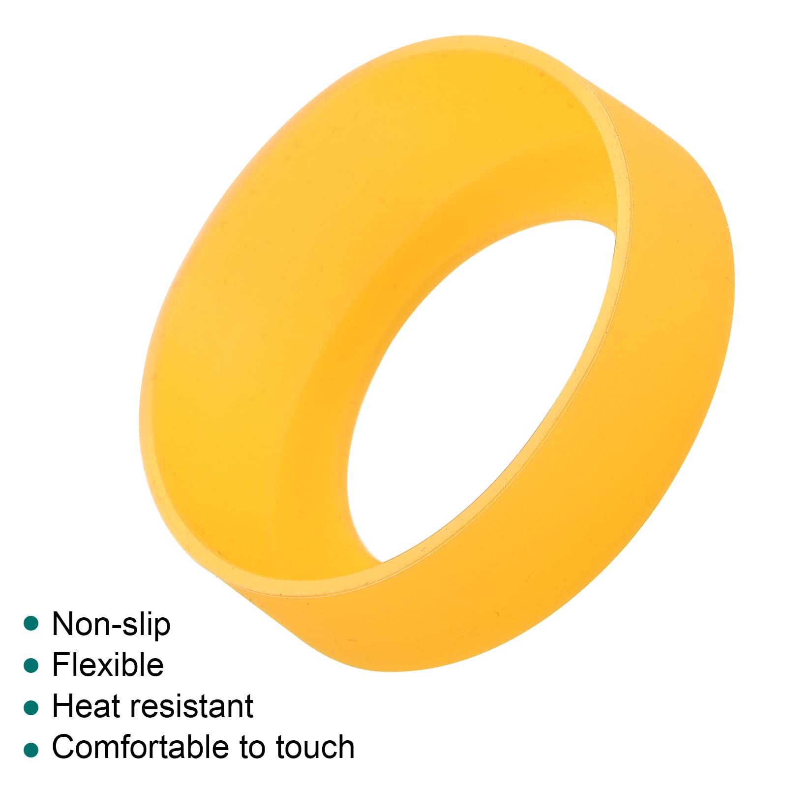 Sourcing Map Home Protège-bouteille Silicone 62mm Orange Lot 2