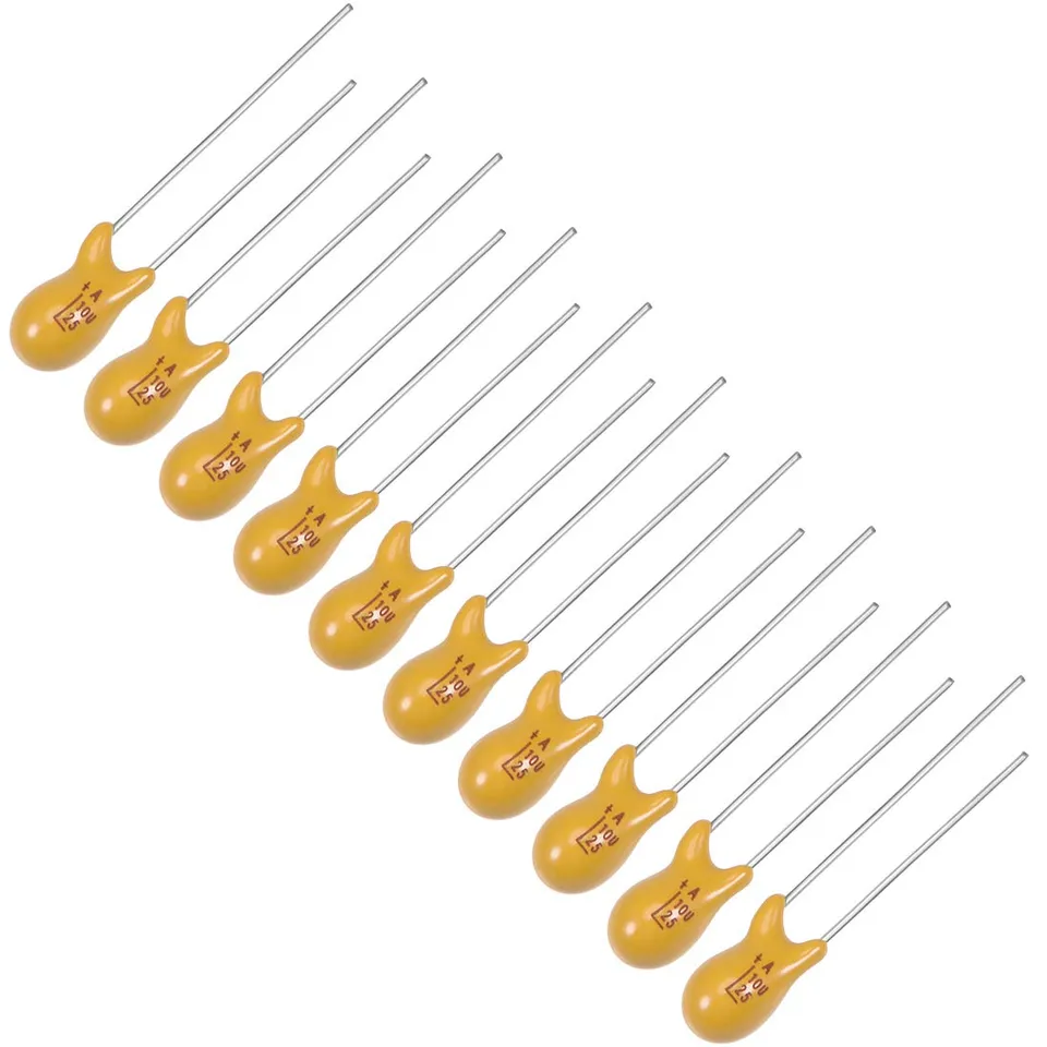 Sourcingmap Industrial 10uF 25V condensateur tantale 10 pcs jaune