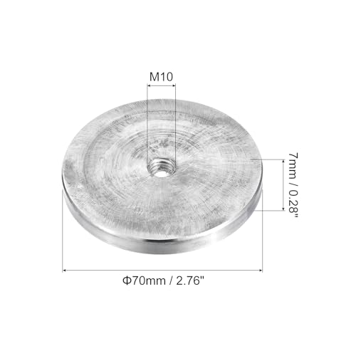 Sourcingmap Industrial disque alu 70 mm M10 argent 1 pièce