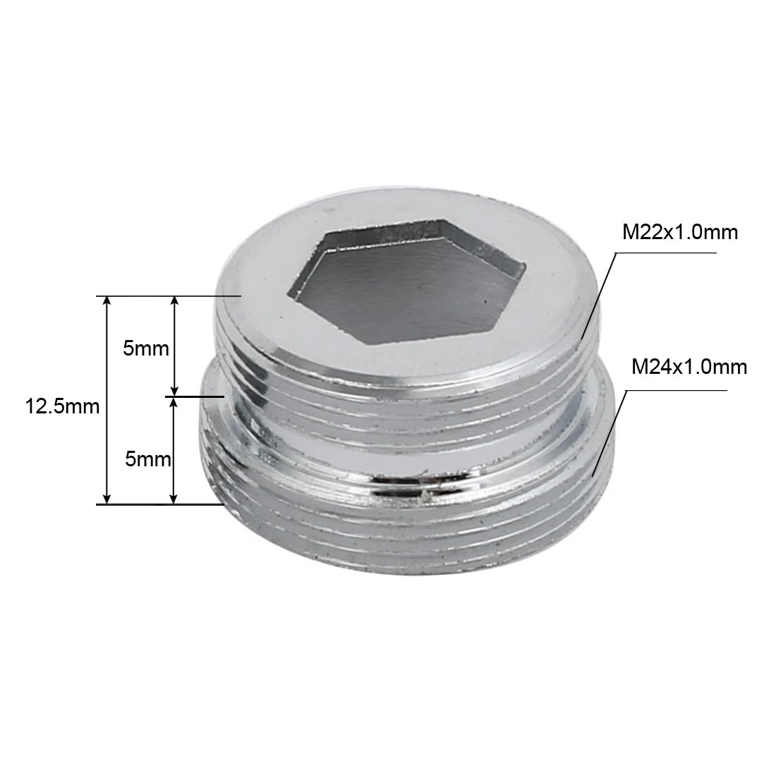 sourcingmap Adaptateur Robinet M24 vers M22 Lot 3