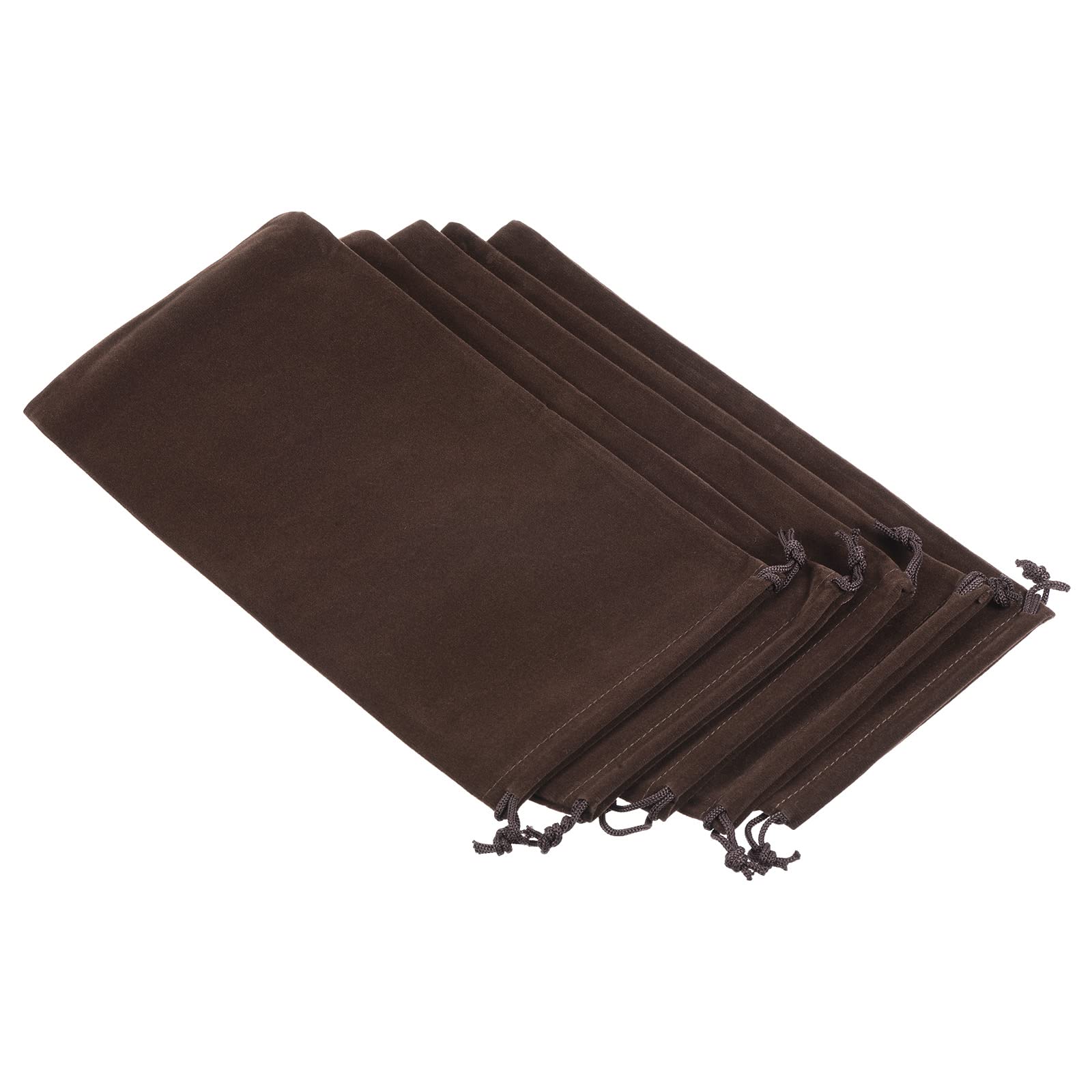 sourcing map pochette microfibre 30x15 cm marron lot 5 anti-rayure