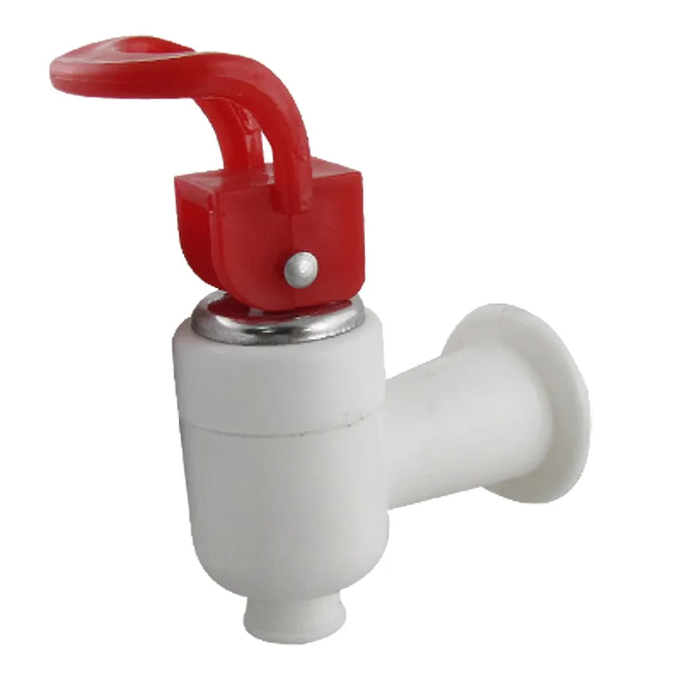 Sourcingmap robinet distributeur eau plastique blanc rouge
