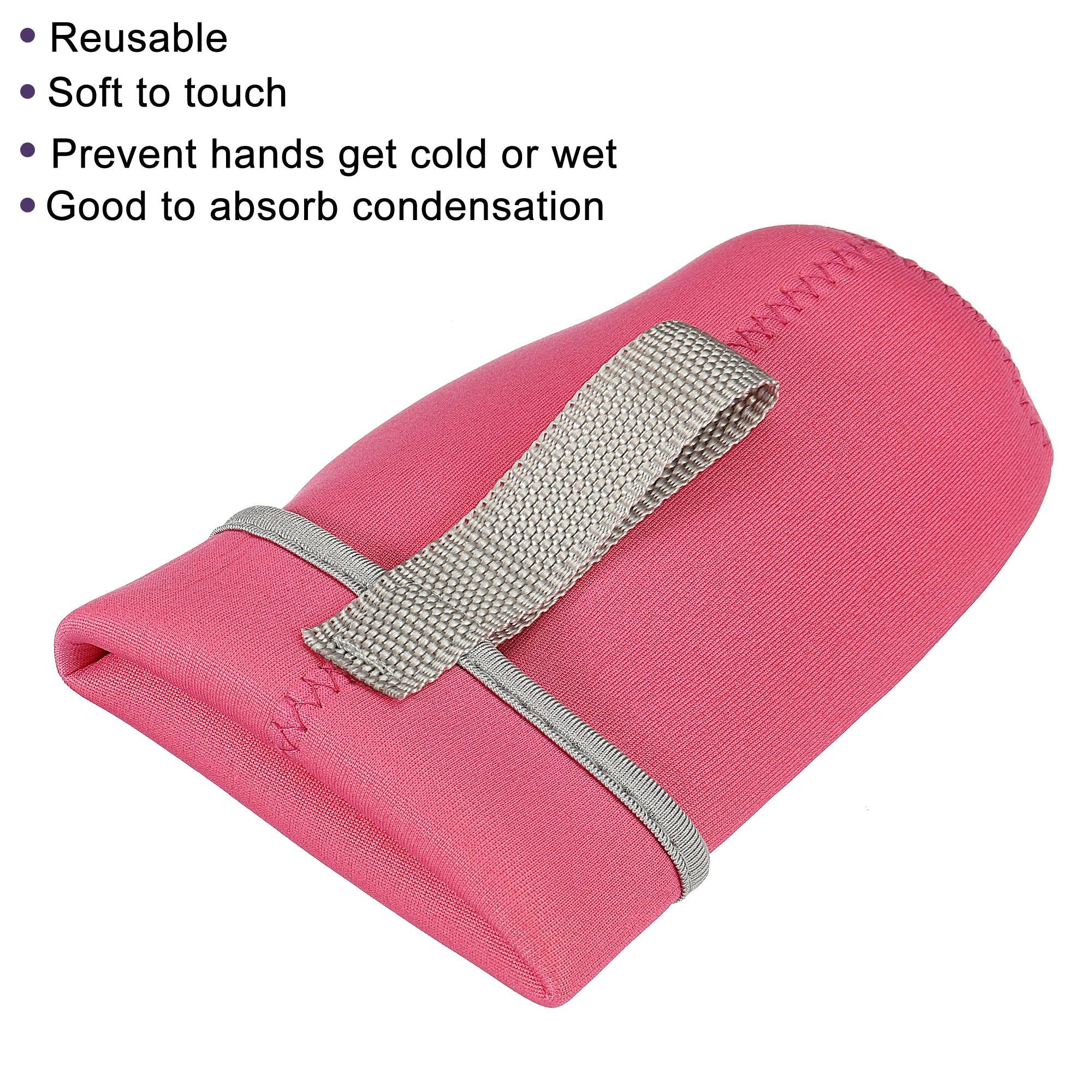 sourcing map Manchon bouteille 500 ml néoprène rose rouge lot de 2