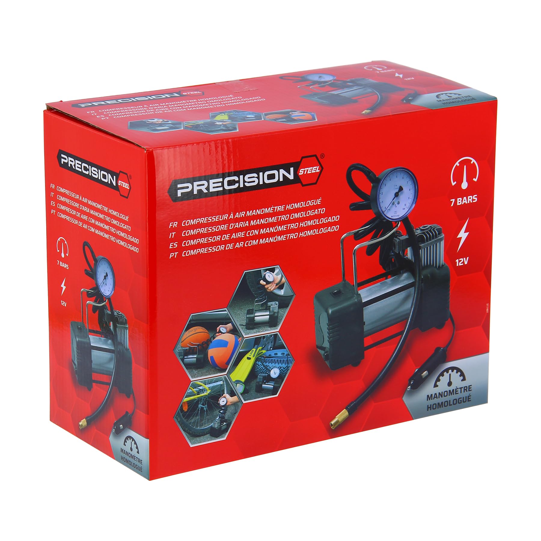 Precision Steel 211407 compresseur 12V 7 bars 29 L/min