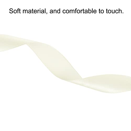 sourcing map ruban satin 20mmx91,4m blanc céramique