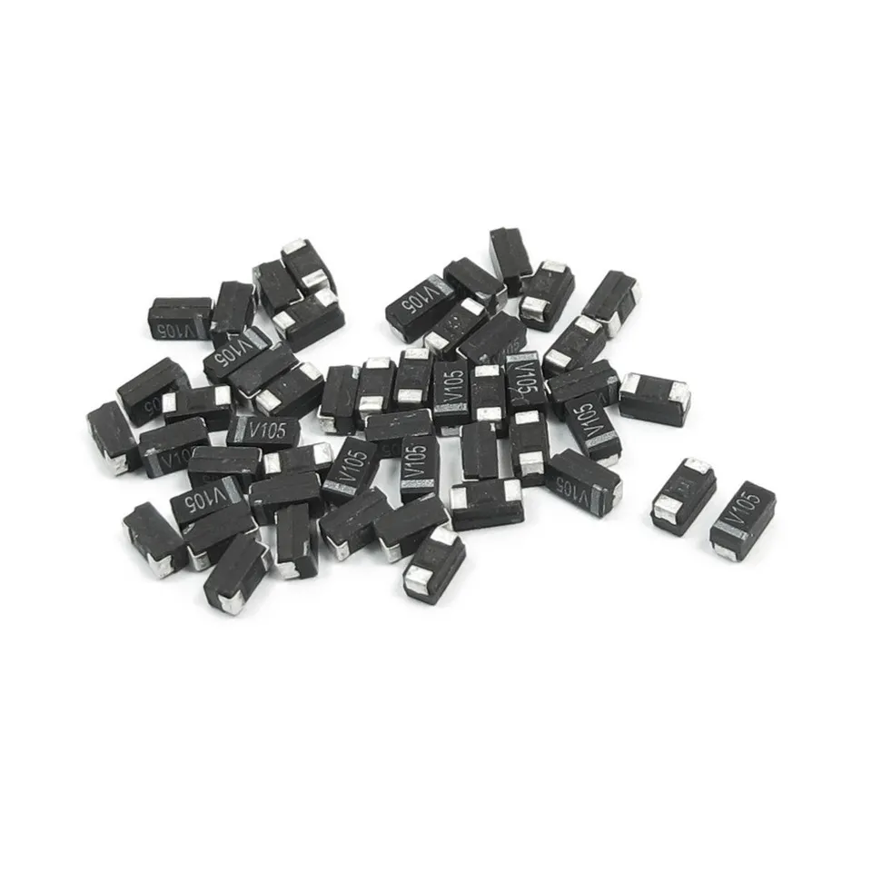 Sourcingmap 3216 A 1uF 35V Condensateur CMS noir 50 pcs