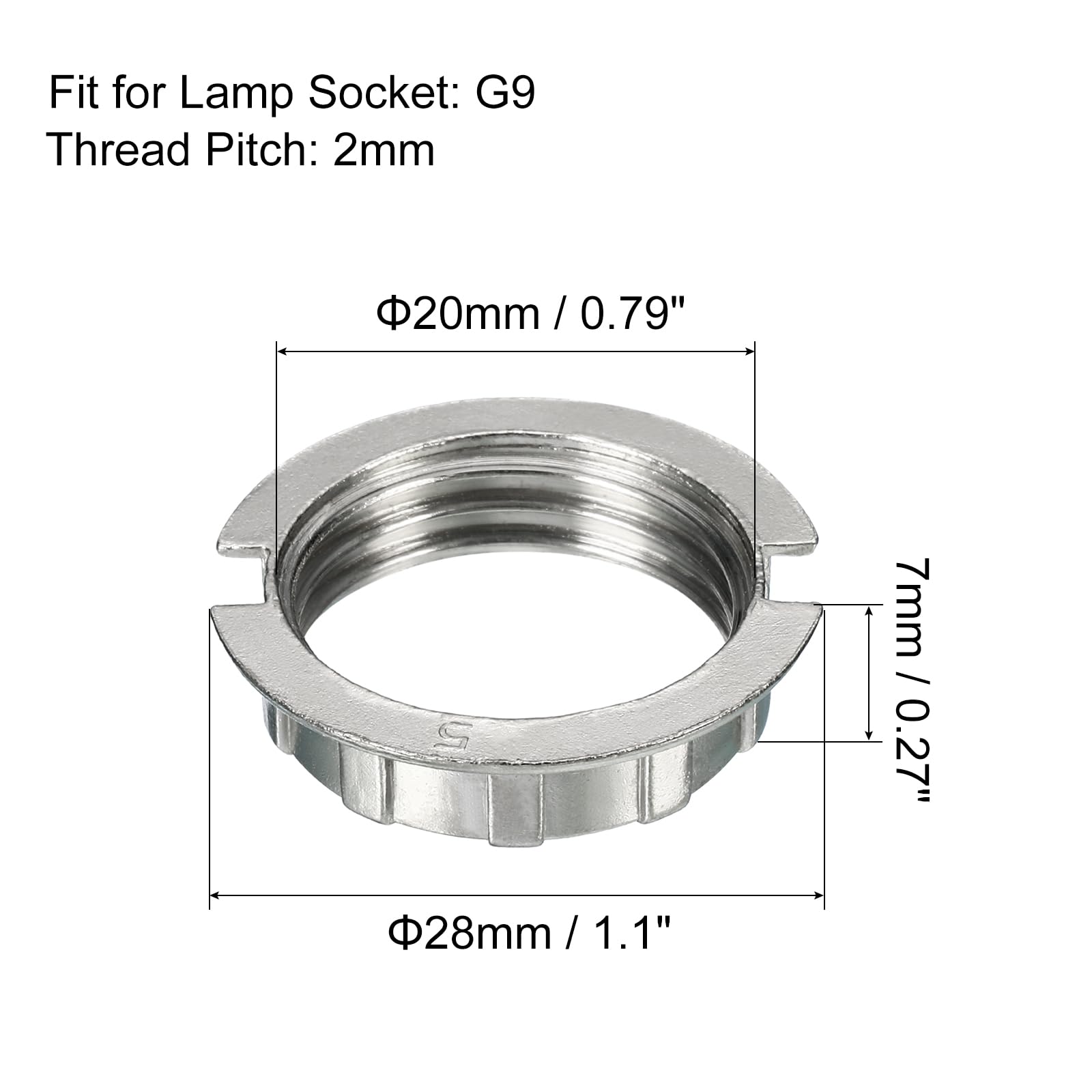 Sourcingmap Industrial anneau douille G9 M20 abat-jour 4pcs blanc