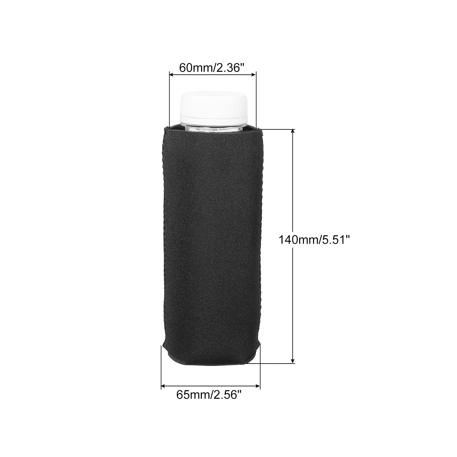 sourcing map Manchon Canette Néoprène Pliable Noir 6 Pièces