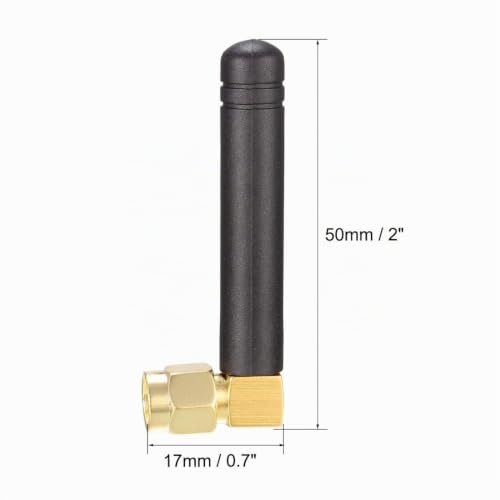 sourcing map Antenne WiFi 2dBi SMA Mâle Coudée Bi-Bande