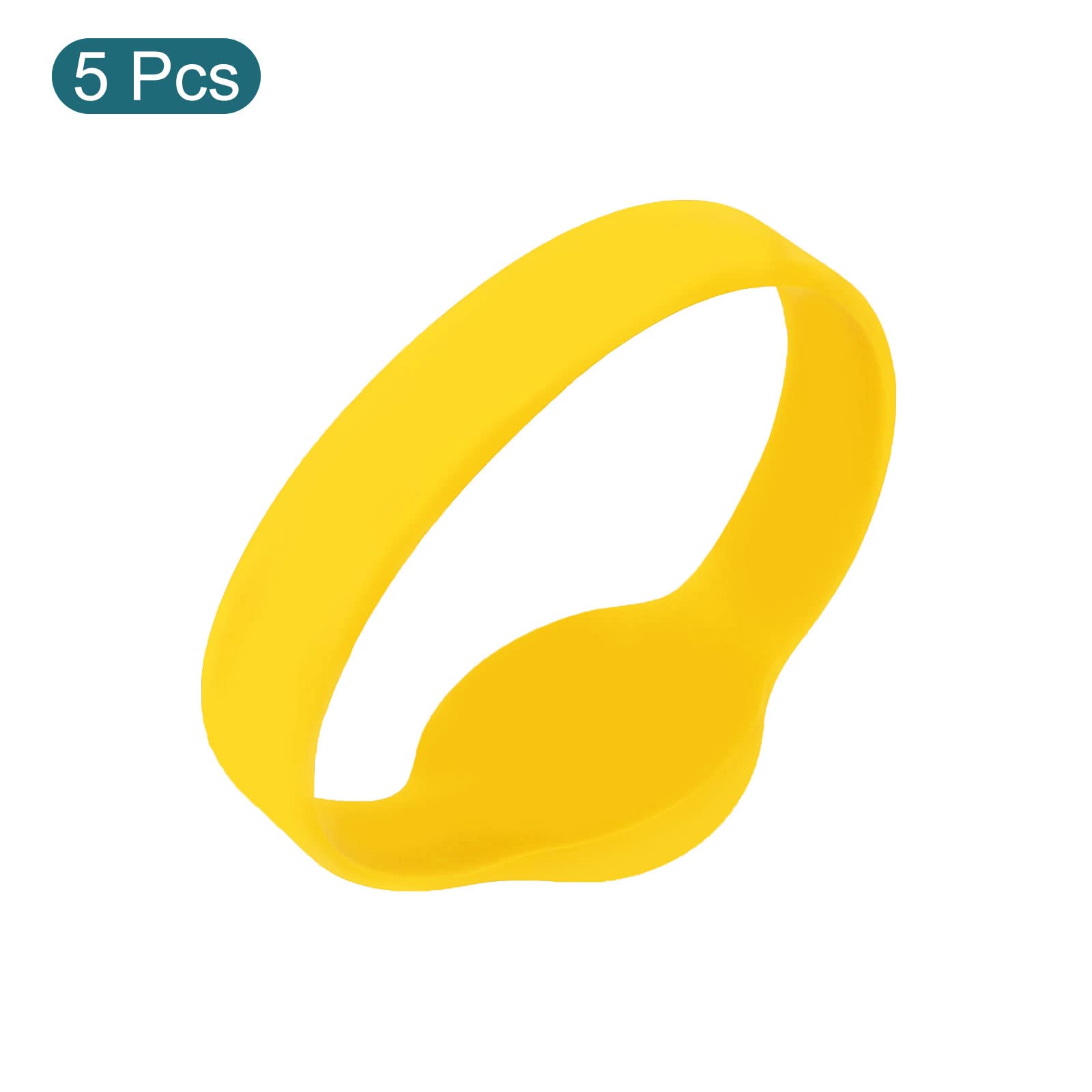SOURCINGMAP TK4100 bracelet RFID 125kHz jaune lot 5 silicone