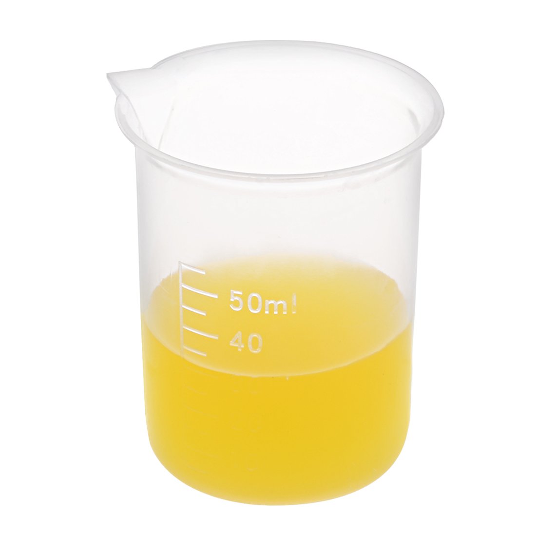 Sourcing Map Industrial bécher gradué plastique 50 ml lot 5