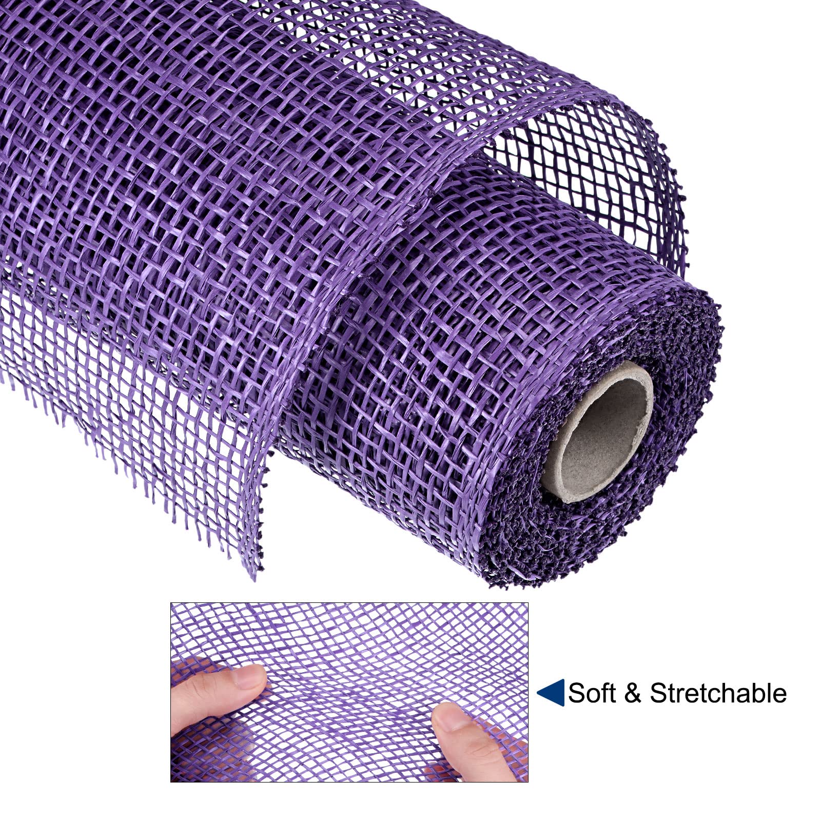 sourcing map Home Garden ruban toile jute violet 10 pouces 5 yards