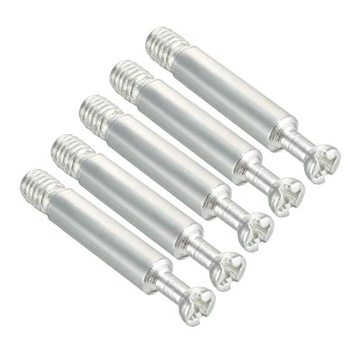 Sourcingmap Industrial boulon meuble M6 zingué lot 5 40mm