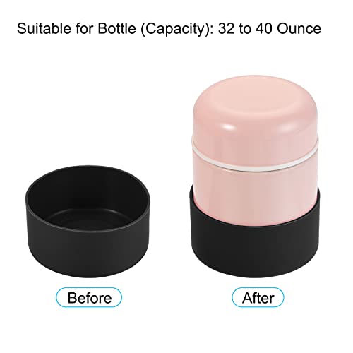 SOURCINGMAP Home & Garden protège-bouteille silicone noir lot 2 antichoc