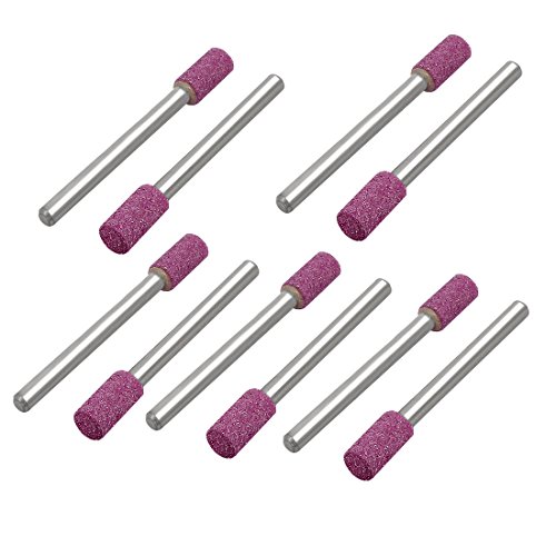 SOURCINGMAP pointe meulage corindon rose 5 mm tige 3 mm 10pcs