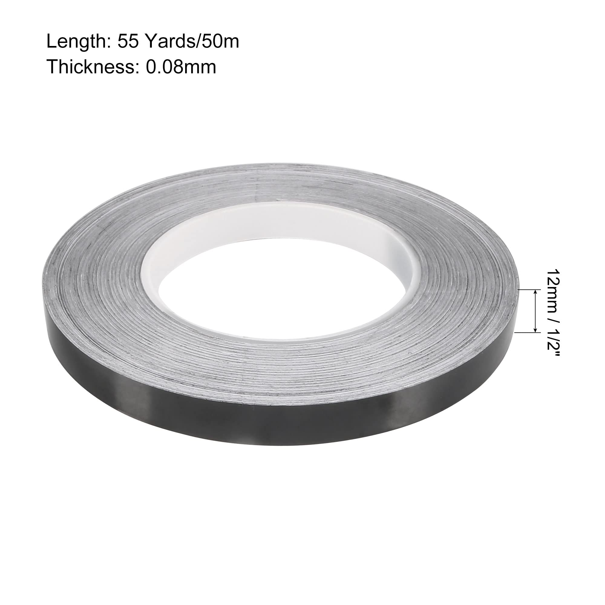Sourcing Map ruban adhésif carrelage noir 12mm x 50m étanche