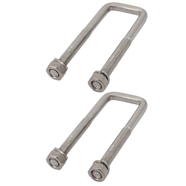 SOURCINGMAP Home boulon U carré M6 inox 20mm 2pcs