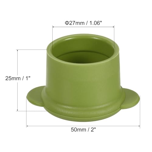 sourcing map Bouchon Bouteille Silicone Vert 27mm 5 Pièces