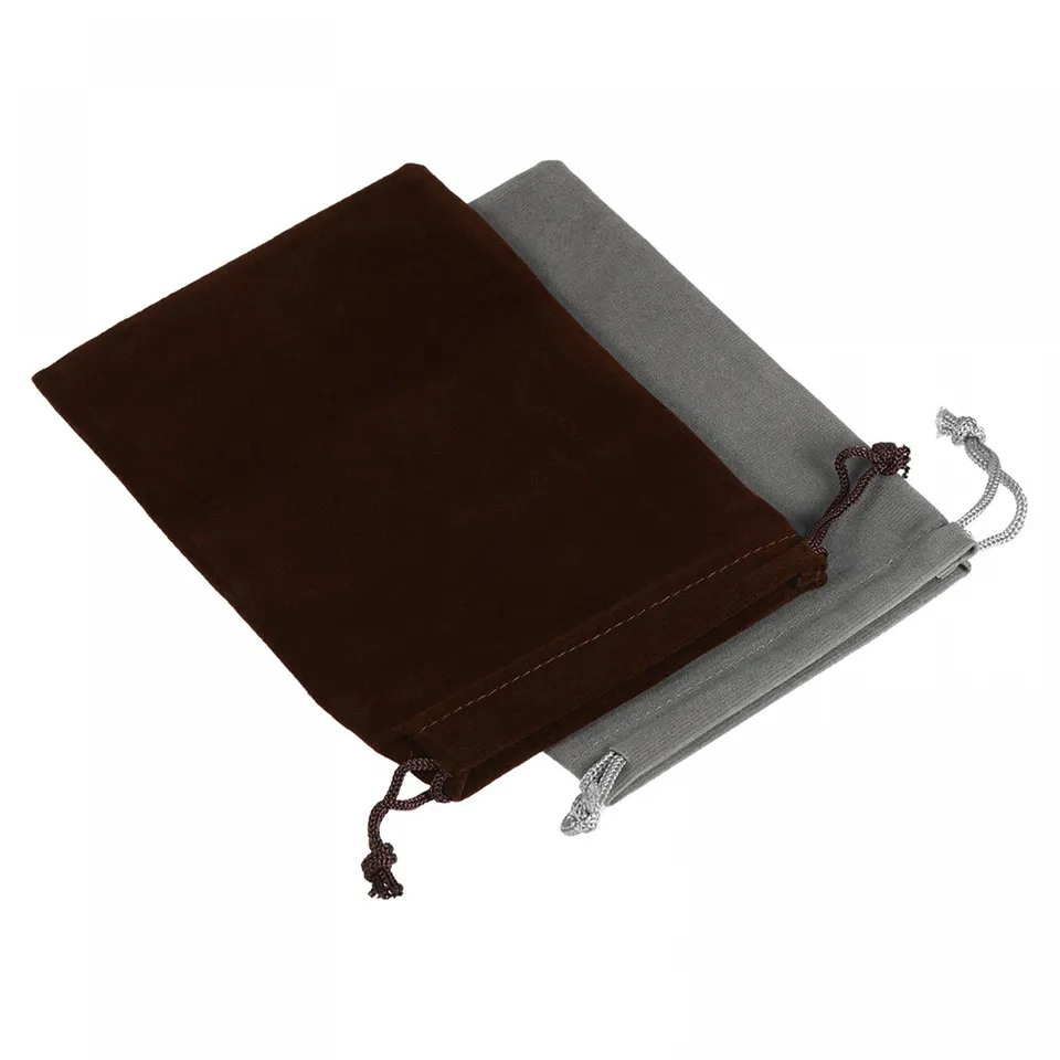Sourcing Map Pochette Flanelle 18x12 cm Lot 2 Marron Gris