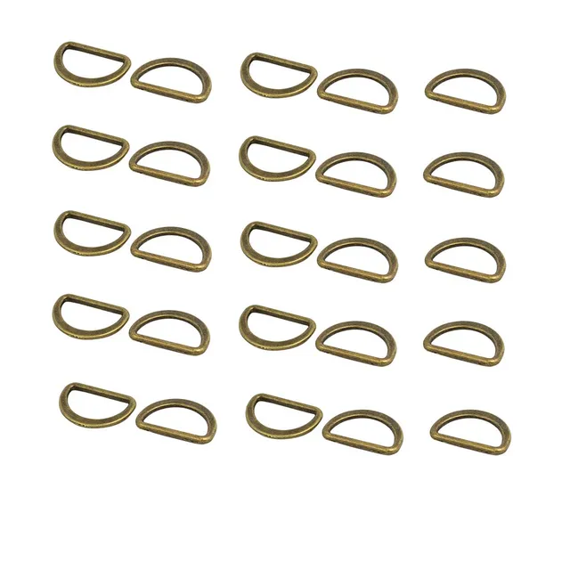Sourcing Map Home & Garden anneau soudé bronze zinc 20mm lot 25