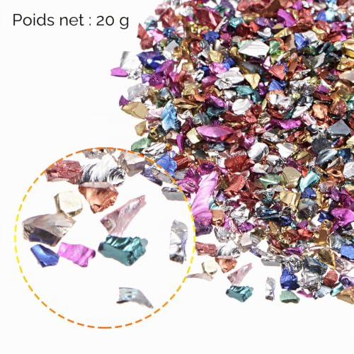 Sourcingmap Home & Garden paillettes verre 2-4 mm 20 g