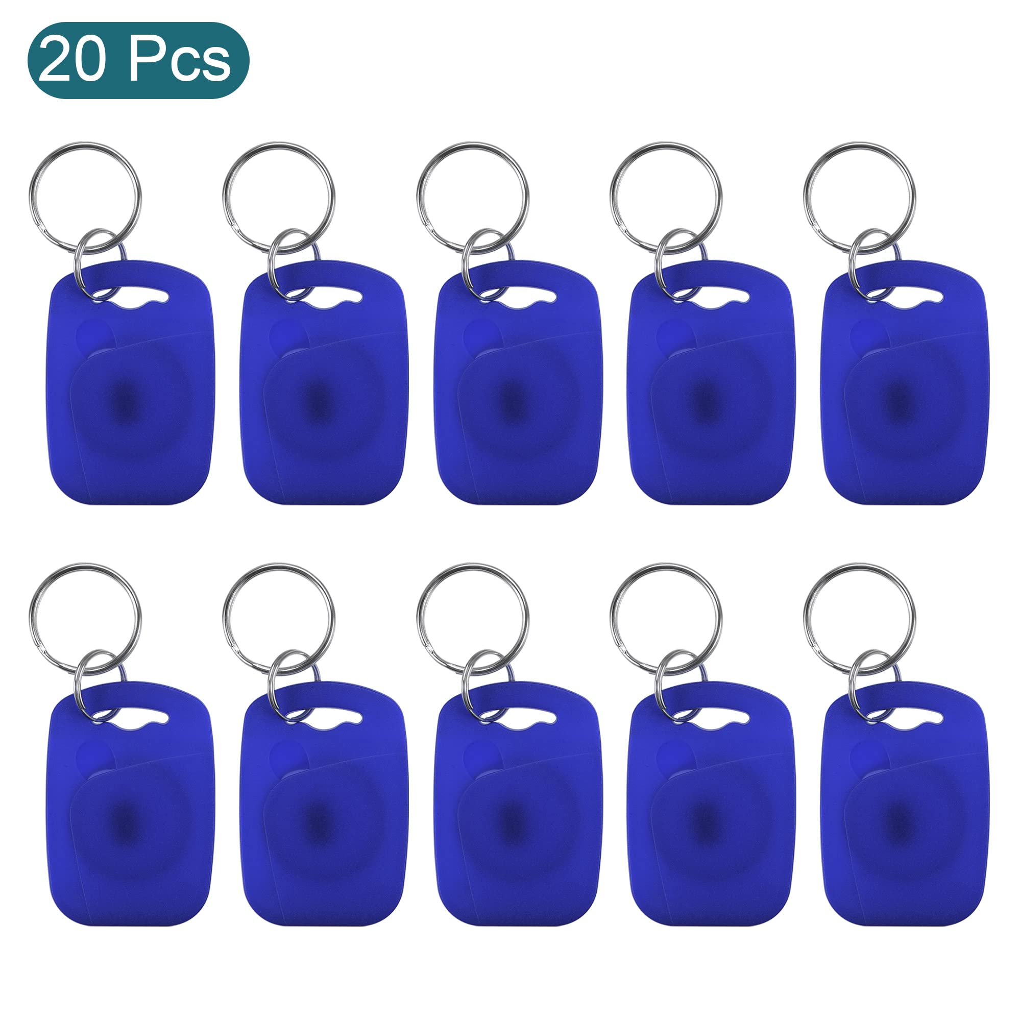 sourcing map Electronics porte-clés RFID 125KHz bleu lot 20 rectangle