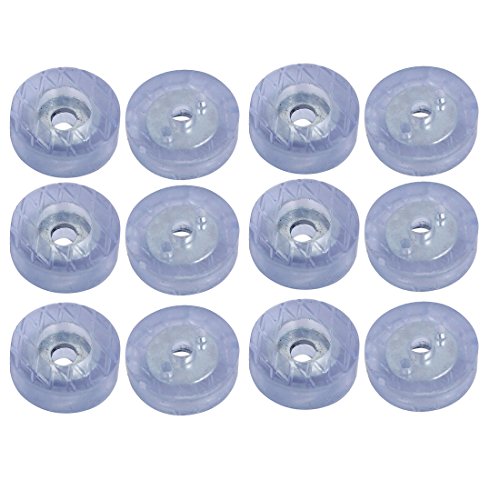 SOURCINGMAP Patin meuble rond 18x7mm caoutchouc 12pcs